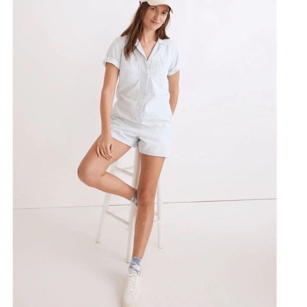 Madewell Mint shorts jumpsuit XS